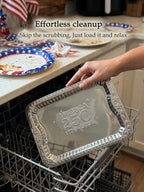 4 Pack America 250th Anniversary 1776-2026 Silver Serving Trays - Image 8