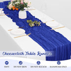 16 Pack Royal Blue Cheesecloth Table Runners 20x120 Inch Gauze Table Runner - Image 5