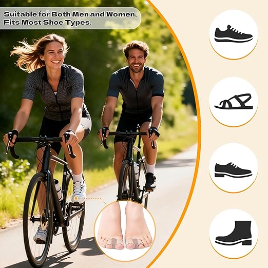 4 PCS Gel Bunion Toe Separators with 2 Loops for Overlapping Toes Gel Toe Spacers Bunion Corrector for Feet, Hammer Toe Straightene for Women Men