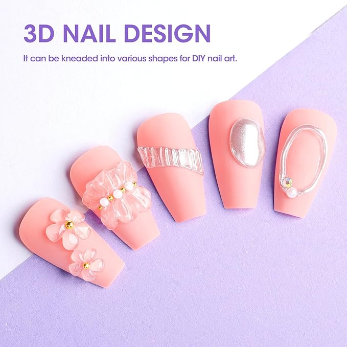 Gellen Solid Nail Glue Gel for False Nail Tips, Solid Gel Nail Glue for Press On Nails Strong for Acrylic Nails Home Salon Nail Art, UV LED Light Curing Needed - 15g
