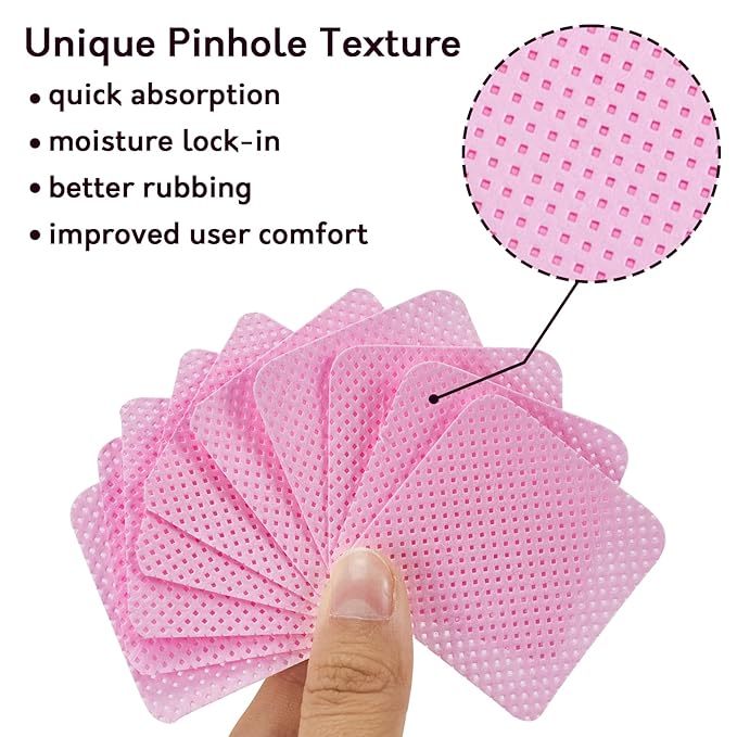 Pink Lint Free Nail Wipes with Storage Case- 1080PCS Super Absorbent Nail Polish Remover Pads- Disposable Lint Free Wipes for Nail Polish Removal, lash Extensions Application, Nail Care