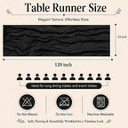 10 Pack Black Cheesecloth Table Runner 22 x 120 Inch Boho Gauze able Runner | - Image 2