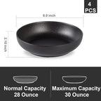 30oz Ceramic bowls set of 4-8" serving bowls - Image 2