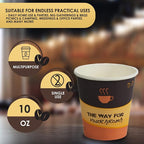 PAMI Disposable Paper Coffee Cups 10 oz, Single-Use, Leak Resistant - Image 5