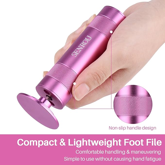 Electric Foot File Callus Remover, 2-in-1 Pedicure Tool with 60 Sandpaper Discs, Adjustable Speed