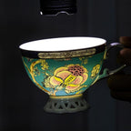 KAMMAK Tea Cups and Saucers Set of 2, Fine Bone China Coffee Cups, GHO03 | - Image 7