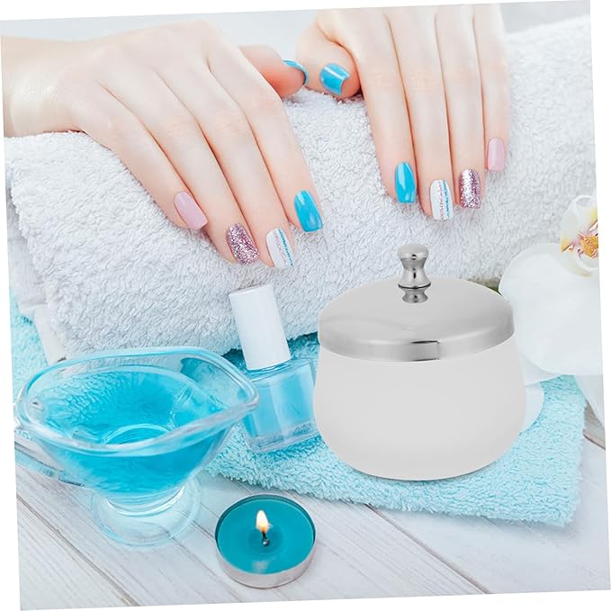 2pcs Glass Crystal Nail Soaking Bowl for Dip Powder Acrylic Liquid Nail Art