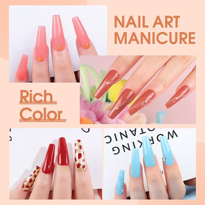 COSCELIA 66pcs Gel Nail Polish Kit with U V light and Drill Starter Kit 35 Colors Fall Gel Polish Set 5pcs Top Base Coat Nail Art Supplies French Gel Manicure Kit Gifts for Women DIY at Home