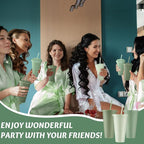 Skylety 24 Pcs Sage Green Plastic Cups - Image 5