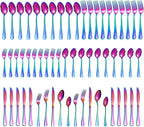 60 Pieces Rainbow Silverware set by Compralo