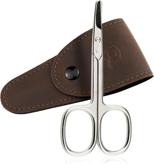 marQus Solingen Round-Tip Nail Scissors (curved) – Premium German Steel for Safe Manicures & Pedicures, Protective Case Included, Also Great for Babies