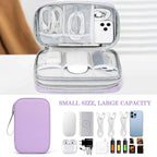 FYY Electronic Organizer, Travel Tech Pouch Bag, Light Purple | Wrist Strap - Image 6