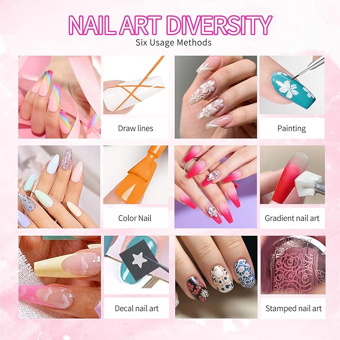 Finger Secret 4 Colors Set Ombre Gel Nail Polish,GelS Polish Palette with 20Pcs Nail Sponges for 3d Gel Nail Art can be Painted in Salon or Home Use (k8)
