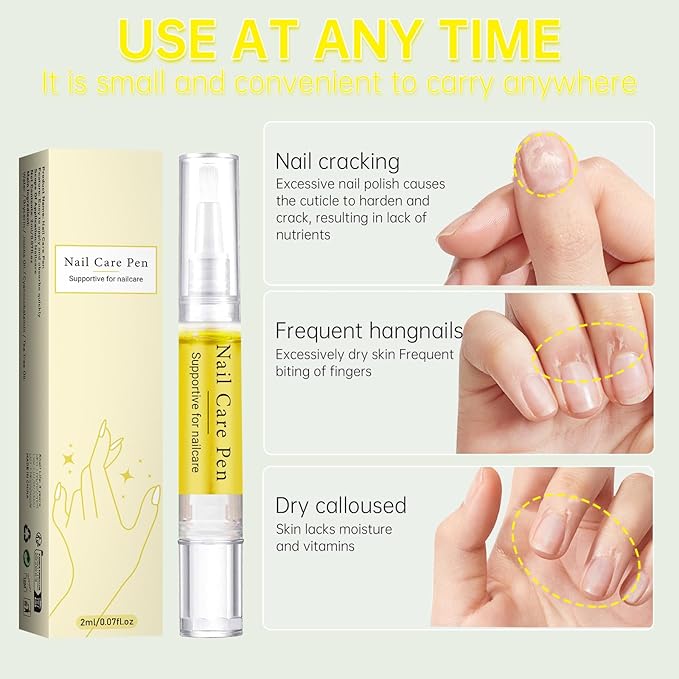 Nail Growth Oil, Rejuvenation Nail Oil Pen, Natural Rejuvenation, Instant Nail Strength, Cuticle Oil for Nails, Nail Strengthener for Moisturize Strengthen Brighten Nails Care (2)