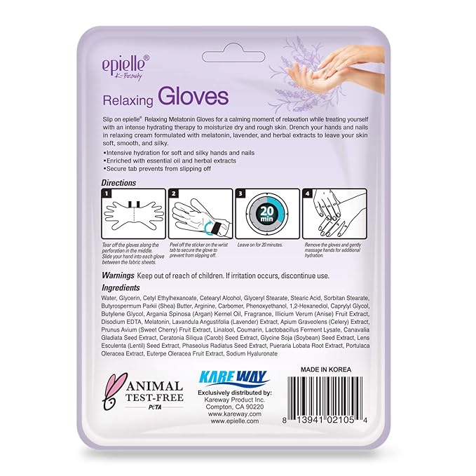 Epielle Relaxing & Nourishing Hand & Foot Masks for Dry, Overworked Skin, Self Care Gifts for Women, Spa Kit, Stocking Stuffers, Thanksgiving Essentials, 6 Moisturizing Gloves & 6 Moisturizing Socks