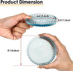 Modern Clear Coaster Set of 5- Glass Coasters - Image 3