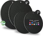 4 Pack Silicone Trivet for Hot Dishes | Heat Resistant Silicone Pot Holders for by Joyhalo