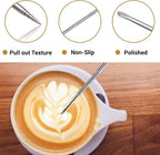 Milk Frothing Pitcher, 600ml Milk Frother Cup Stainless Steel Jug Steaming - Image 5