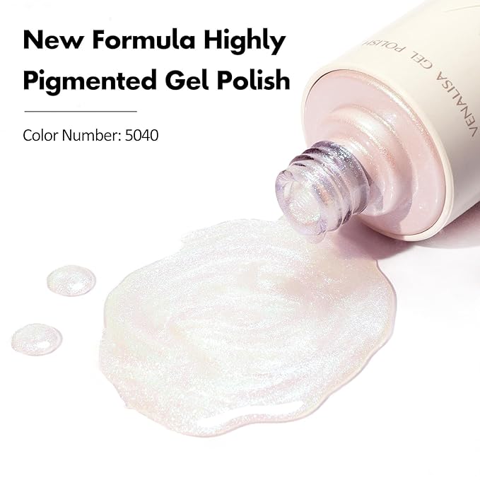 VENALISA Mermaid Pink Glitter Gel Nail Polish 1 Pcs 10ML Soak Off Salon Manicure DIY at Home Nail Art For Girls Women
