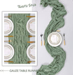 10 Pack 17 x 108 Inch Sage Green Table Runner Cheesecloth | Gauze Cheese Cloth - Image 6