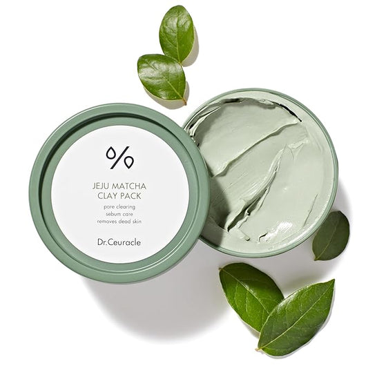 leegeehaam Dr.Ceuracle Jeju Island Matcha Clay Pack (115g / 4.05 oz) - Wash-Off Type Clay Facial Mask Pack for Cleansing Pore and Detoxifying Dull Skin