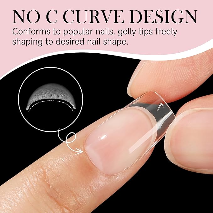 Short Square Nail Tips: 240PCS Soft Gel Pre-filed Short Square Fake Tips, 12 Sizes Full Cover Acrylic False Press On Nails for DIY Nail Art Home Salon