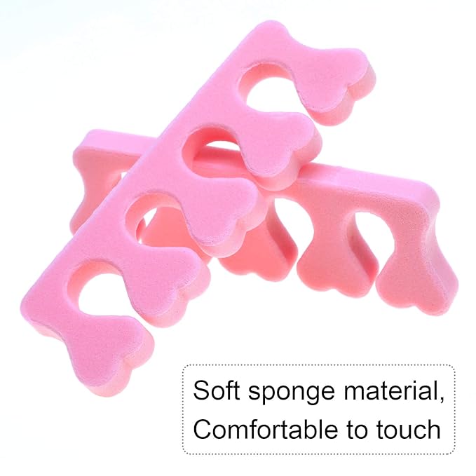 6 Pairs Toe Separators Finger Spreader Set,MWOOT Soft Sponge Finger Toe Divider Spacer Cushions Nail Art Manicure Tools for Gel Polish Coating Painting Pedicure