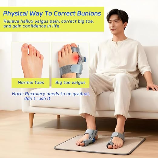 Adjustable Bunion Corrector for Women & Men Big Toe – The toe straightener Brace designed to relieve bunion discomfort – Built-in Night Bunion Correctors for Resting Comfort and Hallux Valgus Support