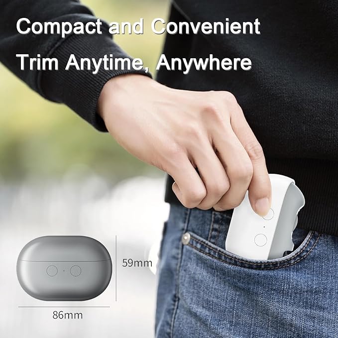 Fanyil Easyclip Smart Nail Clipper, 2025 Upgraded 3-in-1 Automatic Nail Trimmer with LED Light and Clip Storage, Safer for Infants, The Elderly, and Adults (White)