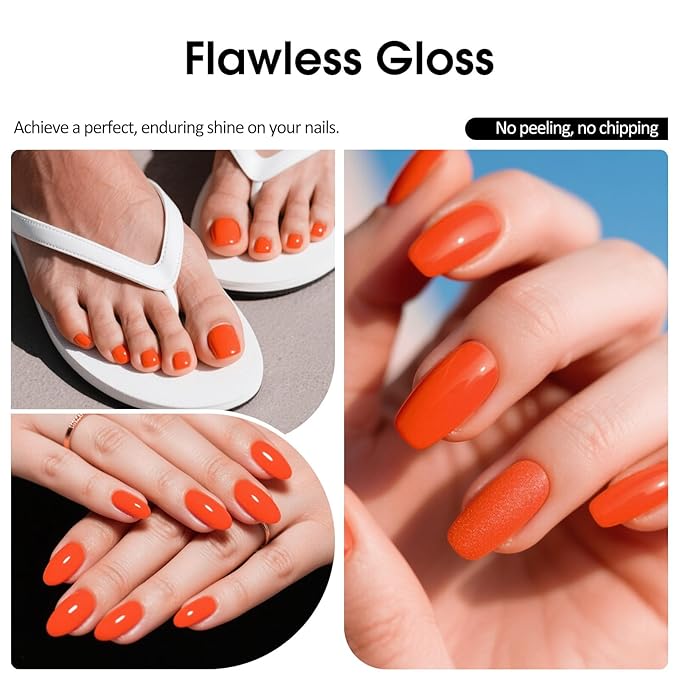VENALISA Orange Gel Nail Polish 1 Pcs 10ML Soak Off UV Gel Salon Manicure DIY at Home Nail Art For Girls Women