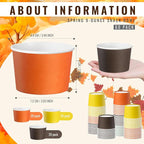 Jingmore Paper Ice Cream Cups 9oz Colored Disposable Dessert Bowls - Image 2