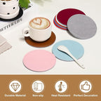 uxcell 5Pcs PU Leather Coasters - Image 4