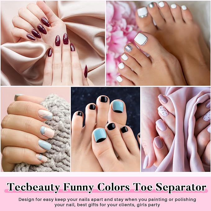 Mumufy 1000 Pcs Individual Toe Separators Bulk Soft Foam Comfortable Pedicure Toe Separators Dividers for Women Men Art Manicure Feet Nail Polish Painting Spa(Gray)