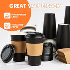 METAPRINT 100 Pack 16 oz Disposable Coffee Cups - Image 6