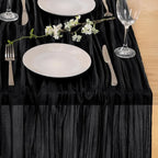 Gauze Cheesecloth Black Table Runner 10ft Gothic Centerpiece Decor | - Image 7