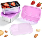 3-Pack Stainless Steel Snack Containers by Tanjiae