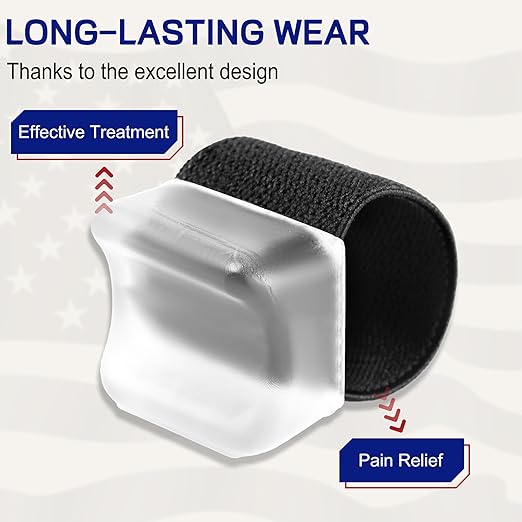 Orthopedic Gel Toe Separators for Overlapping Toes,Big Toe Spacers for Hallux Valgus Corrector with Shock Absorption, All-Day Comfort for Men & Women. (BLACK, WOMEN(7-10)/MEM(5-8.5))
