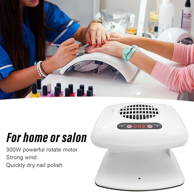 Nail Polish Dryer, 400W Portable Automatic Sensor Nail Art Blower Cool Warm Air Blow Nail Art Tools Enlarged Air Outlet Regular Nail Polish Drying Fan for Professional Salon Home