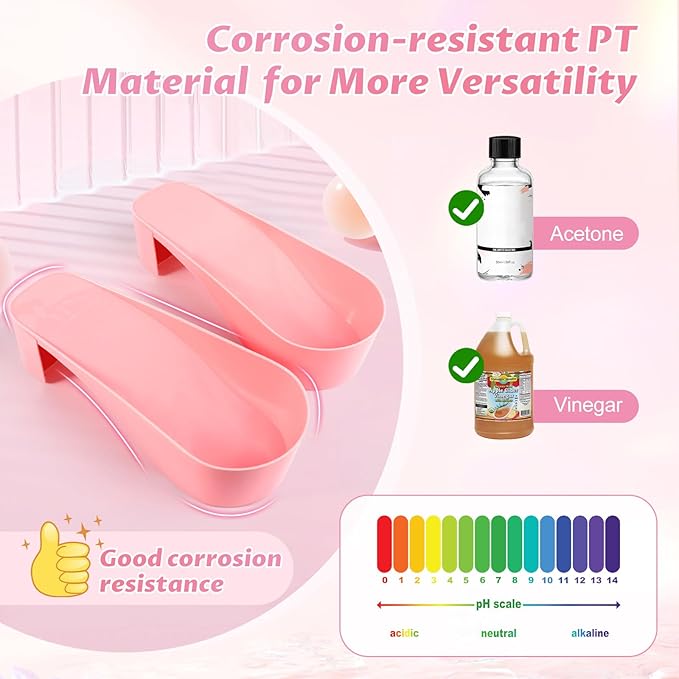 Yokilly Toe Nail Soaking Bowl, 2 PCS Toenails Soak Off Bowl, Shoe Design Foot Bath Soak Tub Bowl, Acetone Proof Pedicure Foot Spa Nail Soaker Bowl(Pink)