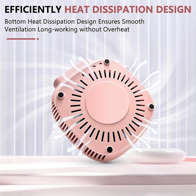 Nail Dust Collector, Professional Brushless Turbo Dust Collector Nail Tech with Reusable Filter,Powerful Nail Vacuum Fan Dust Extractor Manicure Tool for Nail Polishing,Salon & Home (Pink)
