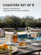 Fluxynara Felt Coasters for Drinks, Heat-Resistant & Reusable Round Design for - Image 6
