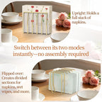 Reversible Napkin Holder for Table Gold | 2-in-1 Gold Metal Cocktail Napkin - Image 3