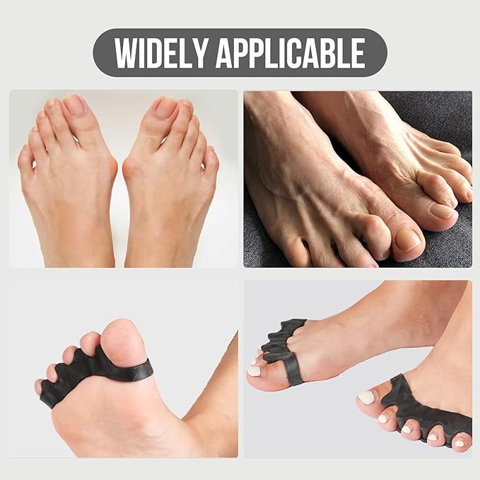 Toe Spacers - 2 Pcs Bunion Corrector, Toe Separators for Men & Women, Yoga Toes for Plantar Fasciitis, Hammer Toe Straightener, Foot Pain Relief