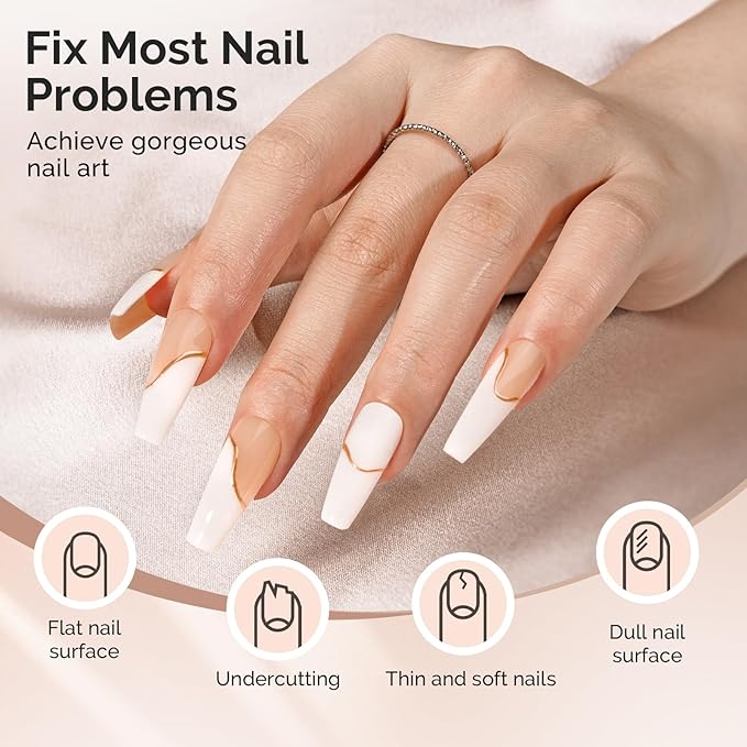 MelodySusie Hema Free Builder Nail Gel for Nails Thickening, 0.5 Fl Oz, Soak Off UV Extension Gel, Nail Art Design Salon DIY Manicure at Home for Women 3PCS