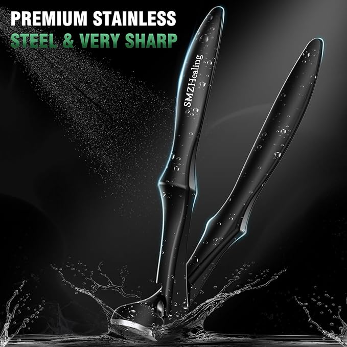 Toenail Clippers for Seniors Thick Toenails, 2025 Upgrade Long HandleToe Nail Clippers with Angled Head, 45° Slanted Toenail Clippers and 37mm Wide Opening Ingrown Nail Clippers, 6PCS