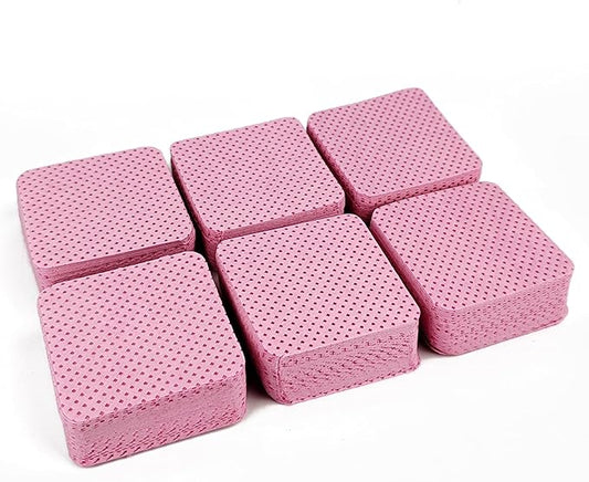 600 Pcs Lint Free Nail Wipes, Non-Woven Nail Polish Remover Pads Nail Polish Wipes for Nail Polish Removal Eyelash Extensions DIY Nail Art Supplies (Pink)