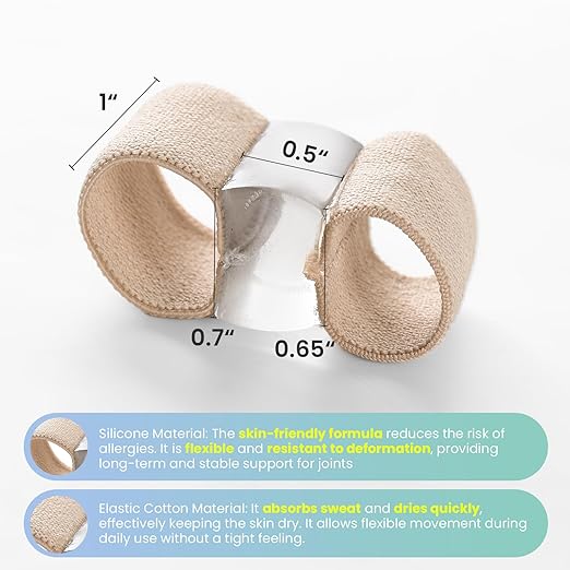 Welnove Bunion Toe Separators for Overlapping Toes - 8 Pcs Toe Spacers & Bunion Corrector for Women Men, Gel Straightener with 2 Loops, Relieves Foot Pain from Big Toe Misalignment
