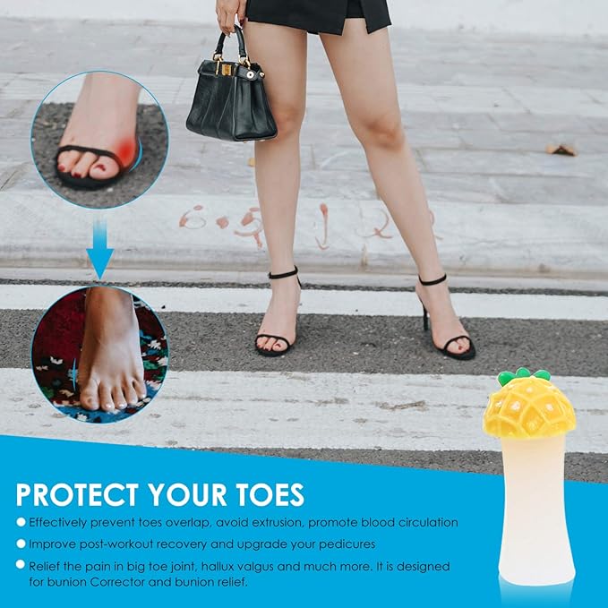 Veemoon Toe Separators for Women, 24pcs Silicone Toe Separator Nail Art Polish Guards Art Tools Spacers for Nail Salon Toes Dividers