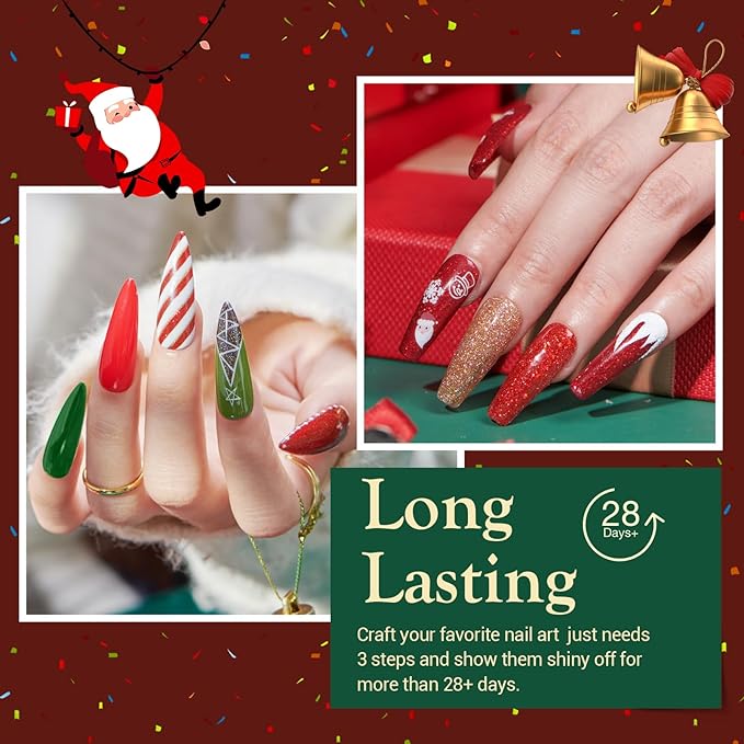 AZUREBEAUTY Dip Powder Nail Kit Starter Fall Autumn Orange Green Glitter Red 20 Colors Acrylic Dipping Powder Liquid Set with Base/Top Coat for French Nails Art Manicure Beginner DIY Salon Home