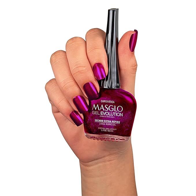 MASGLO Gel Evolution – Set of 3 Nail Polishes No UV/LED Lamp Needed, Fast-Drying, 12-Day Wear, 14-Free Formula, High-Gloss Finish, vegan (0.5 oz Each)